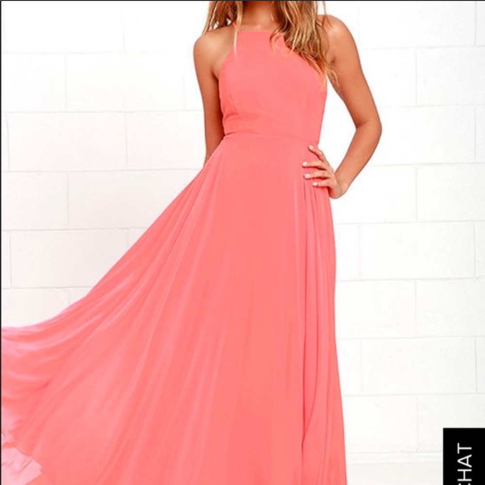 Lulus Mythical Kind of Love Pink Maxi Dress XS